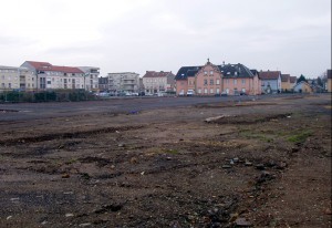 Esplanade de la brasserie après démolition des bâtiments