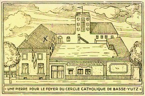 Carte de souscription d’une pierre pour le foyer catholique de Basse-Yutz. Source : Jean Wechter.